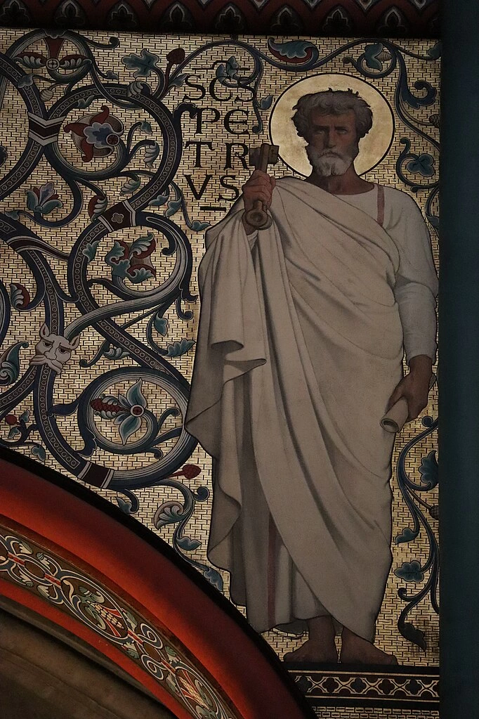 Hippolyte Flandrin - Murales dell'Abbazia di Saint, Germain, des, Prés, Apostolo Pietro